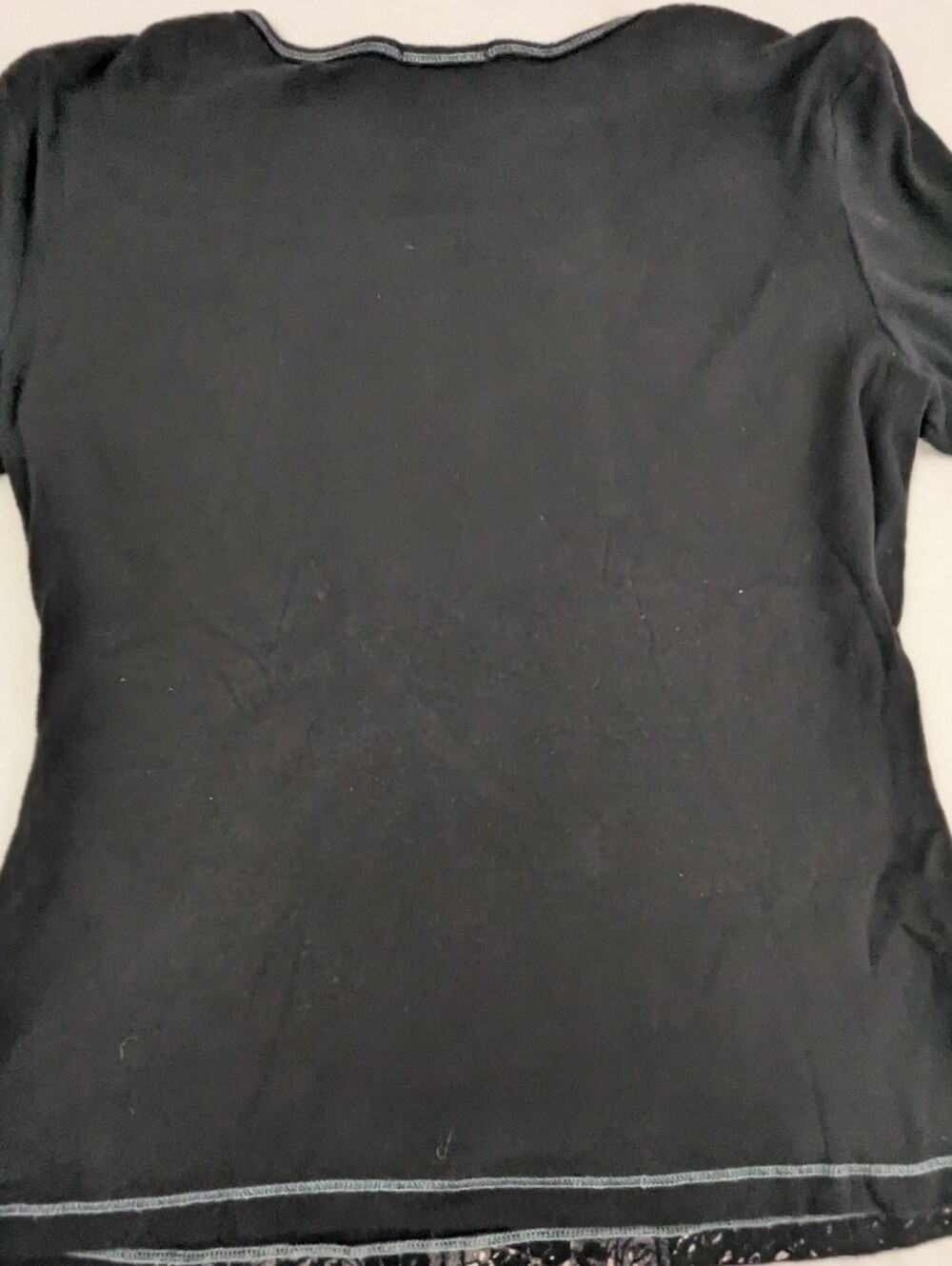 Blue Canyon Black Embellished Blouse 3/4 Sleeve Size Large - Picture 8 of 9